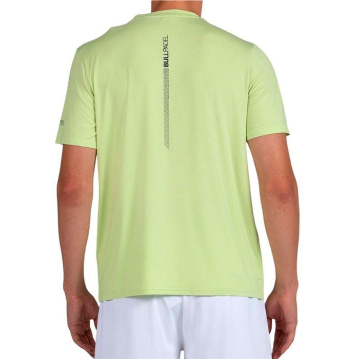 Camiseta de Manga Corta Hombre Bullpadel Lande 159 Verde limón Pádel 46-47 3