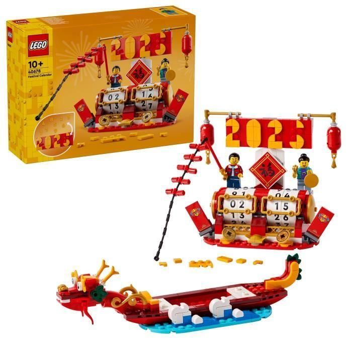 Lego Calendario de Fiestas 40678 - Año Nuevo Lunar y Festival del Barco del Dragón, Juguete Creativo para Niños +10 Años Lego Calendario de Fiestas 40678 - Año Nuevo Lunar y Festival del Barco del Dragón, Juguete Creativo para Niños +10 Años