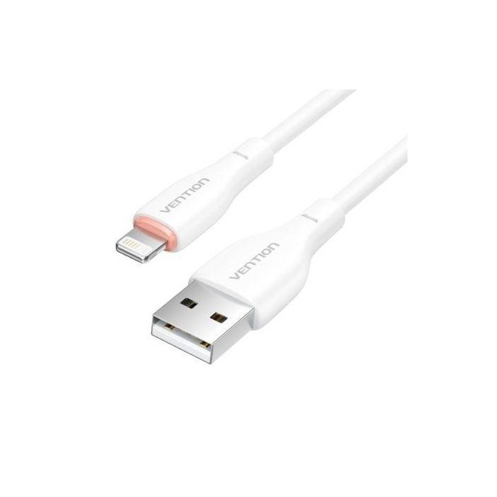 Cable USB Lightning Vention H26WF/ USB Macho - Lightning Macho/ 1m/ Blanco