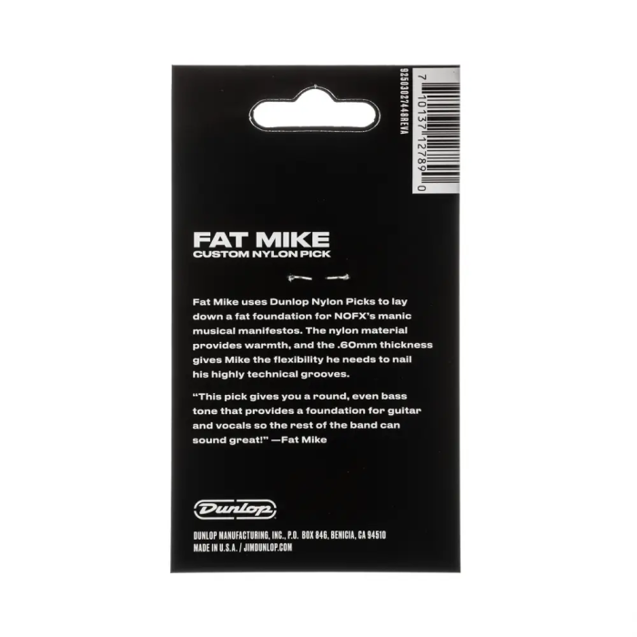 Dunlop Pack 6 Púas Nylon Fat Mike - 60 Mm 4