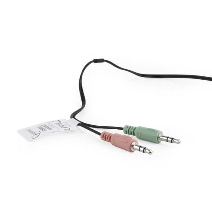 GEMBIRD Auriculares con micrófono para videollamadas, control de volumen, 2 conectores Jack (audio y micrófono)