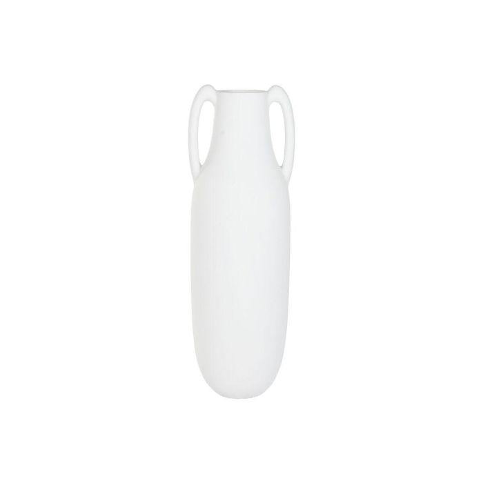 Jarrón Home ESPRIT Blanco Fibra 39 x 39 x 120 cm Jarrón Home ESPRIT Blanco Fibra 39 x 39 x 120 cm
