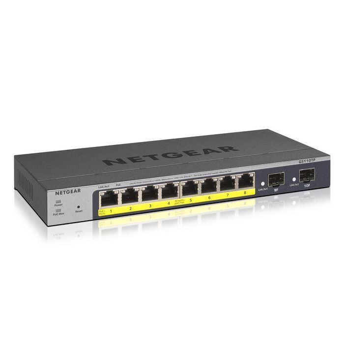 NETGEAR Switch Gigabit Ethernet GS110TP-300EUS Gestionado 8 Puertos PoE+