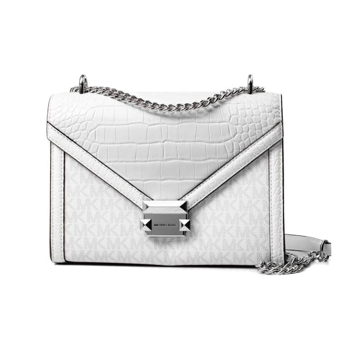 Bolso Bandolera Michael Kors Whitney Blanco 24 x 18 x 8 cm Bolso Bandolera Michael Kors Whitney Blanco 24 x 18 x 8 cm