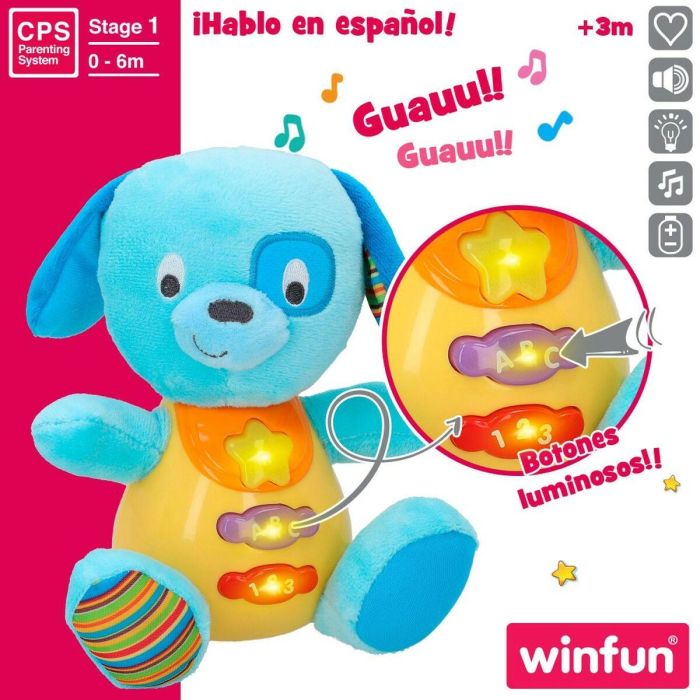 Peluche con Sonido Winfun Perro 15,5 x 16,5 x 11,5 cm (6 Unidades) 5