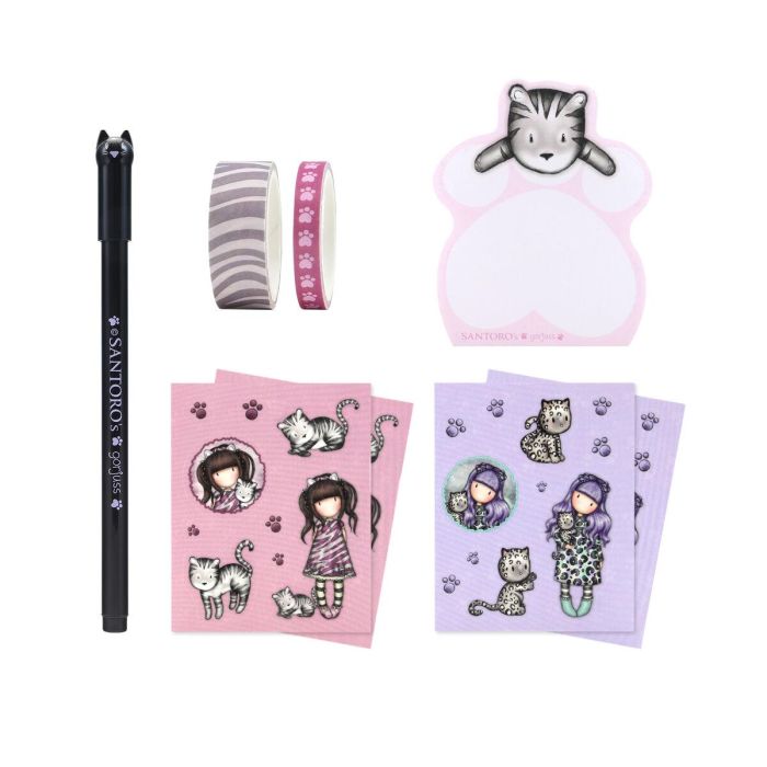 Set de Papelería Gorjuss Ruby wild Rosa Gris 1 Set de Papelería Gorjuss Ruby wild Rosa Gris 1