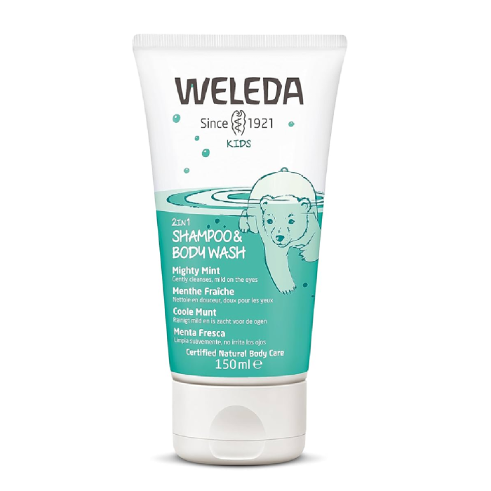 Weleda 2 In 1 Shower & Shampoo, Fresh Mint 150 mL