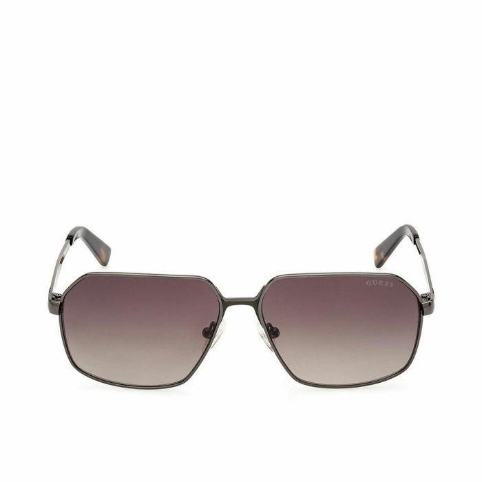 Guess GU00071 08F Gafas de Sol para Hombre, Montura Geométrica de Metal Brillante, Lentes Marrones Degradadas, 140mm Patilla Guess GU00071 08F Gafas de Sol para Hombre, Montura Geométrica de Metal Brillante, Lentes Marrones Degradadas, 140mm Patilla