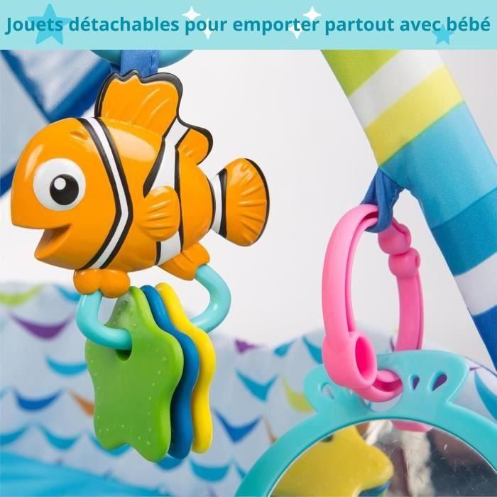Disney Baby Colchoneta de Actividades Mr. Ray Ocean Lights para Bebé con Luces, Música y Juguetes Colgantes Nemo 3