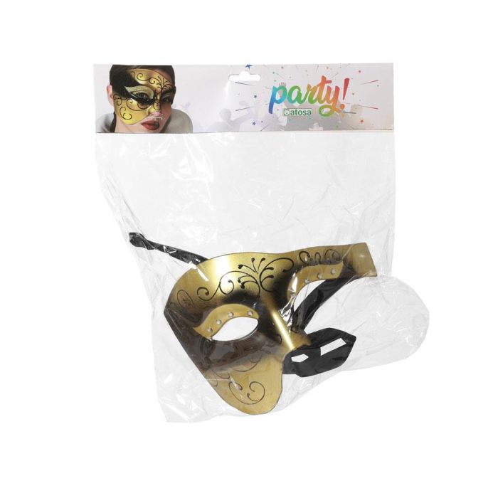 Antifaz Venecia Dorado Negro Mujer Adulto Carnaval Fiesta Temática 1