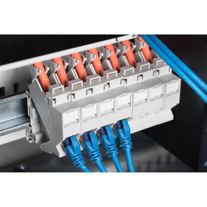 DIGITUS Hutschinenadapter für Keystone Module IP20 Beschrift 1