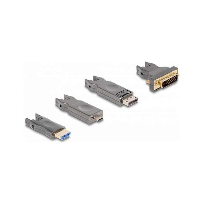 DeLOCK Cable Óptico Activo HDMI 5 en 1 8K 60Hz 30m con Adaptadores Micro HDMI a VGA y HDMI 1 DeLOCK Cable Óptico Activo HDMI 5 en 1 8K 60Hz 30m con Adaptadores Micro HDMI a VGA y HDMI 1