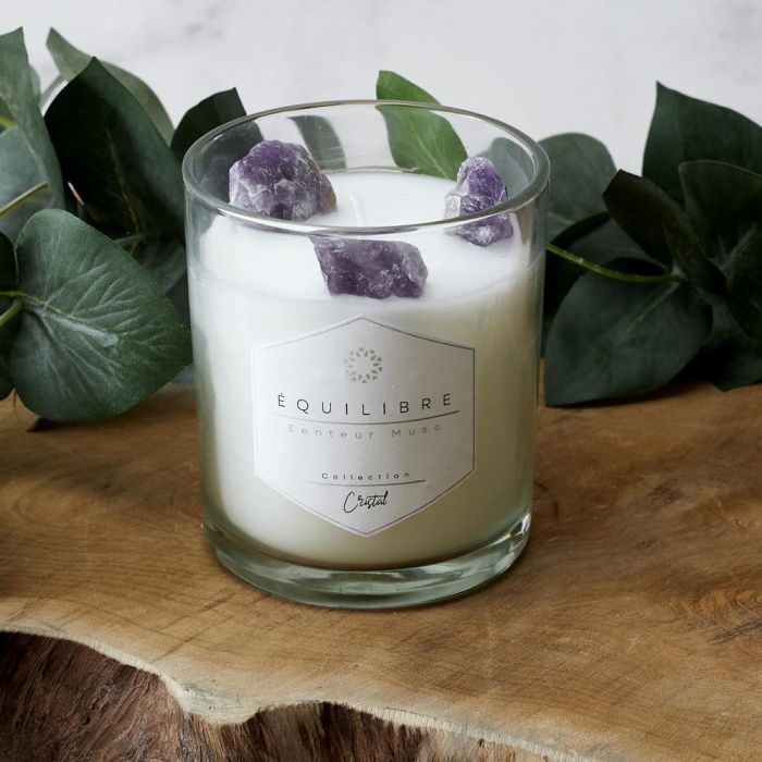 Home Deco Factory Vela Perfumada con Piedras para Meditación, 10 cm de Altura, Aromas Variados 1 Home Deco Factory Vela Perfumada con Piedras para Meditación, 10 cm de Altura, Aromas Variados 1