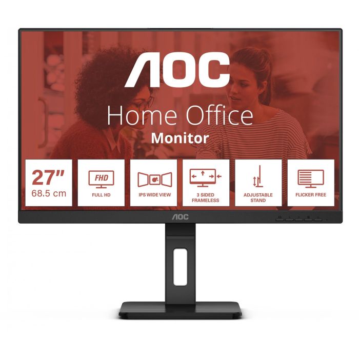 AOC 27E3QAF Monitor Profesional 27" Full HD IPS 75Hz Regulable Altura, Inclinación, Giro y Pivot Negro 0 AOC 27E3QAF Monitor Profesional 27" Full HD IPS 75Hz Regulable Altura, Inclinación, Giro y Pivot Negro 0