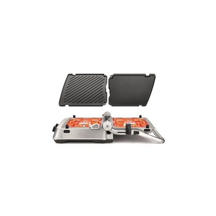 Sage SGR700BSS4EEU1 Grill Eléctrico BBQ & PRESS™ con Placas de Cerámica, sin PFOA ni PTFE, para Cocinar Panini, Hamburguesas y Filetes 4 Sage SGR700BSS4EEU1 Grill Eléctrico BBQ & PRESS™ con Placas de Cerámica, sin PFOA ni PTFE, para Cocinar Panini, Hamburguesas y Filetes 4