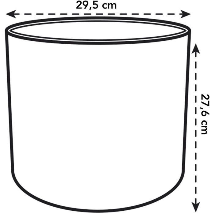 Pot de flores redondas B. para - Plastic - Ø30 - Green de hoja 1
