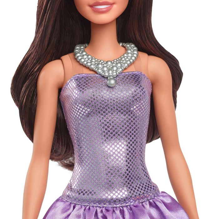 Barbie HYT92 Muñeca Fashionista Vestido Burbuja Morado, Lentejuelas, Falda Satinada. Cabello Castaño Ondulado. Edad +3 años. 3 Barbie HYT92 Muñeca Fashionista Vestido Burbuja Morado, Lentejuelas, Falda Satinada. Cabello Castaño Ondulado. Edad +3 años. 3