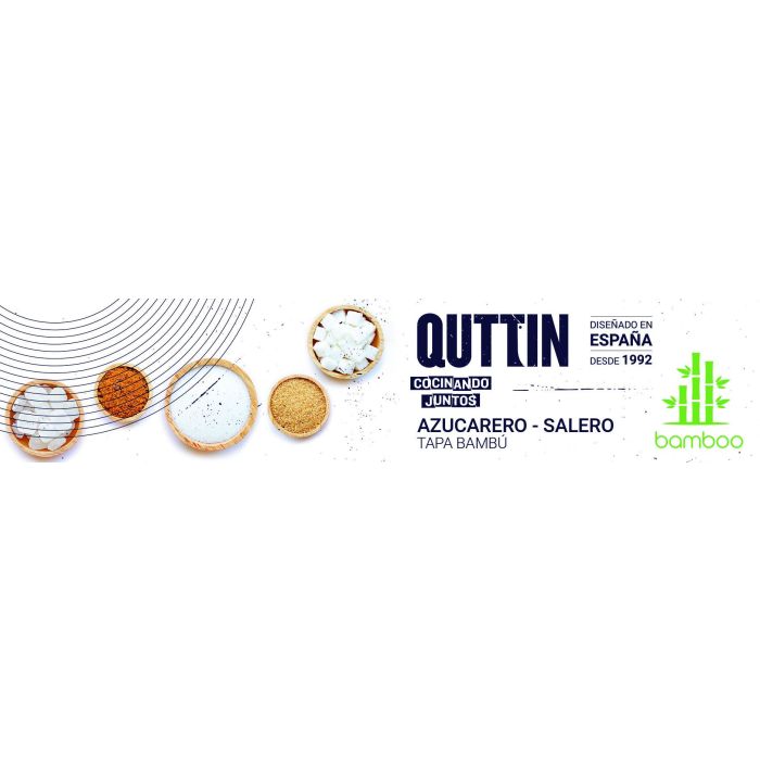Dispensador Azucar-Sal Tapa Bambu Quttin (24 Unidades) 1