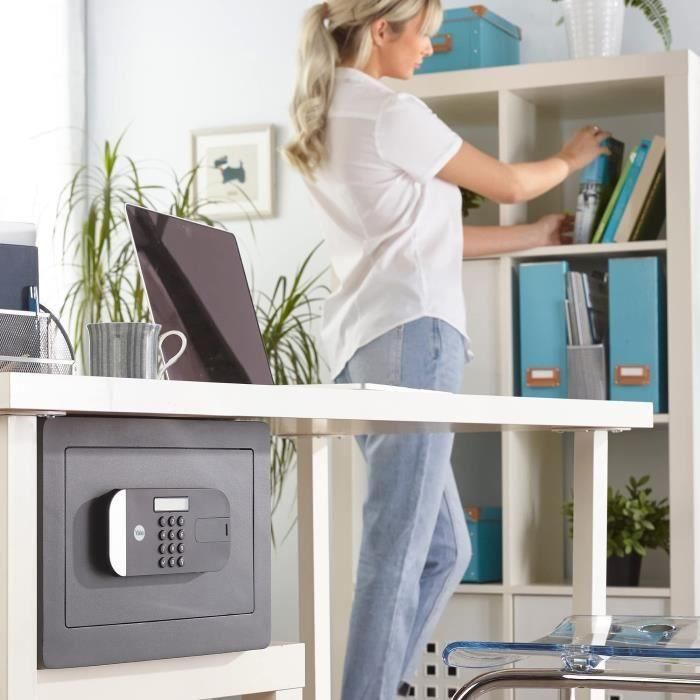 YALE Caja fuerte de alta seguridad, electrónica, H.25 x W.35 x D.30 cm (18.6L), certificada SKG2*, protección antirrobo 5