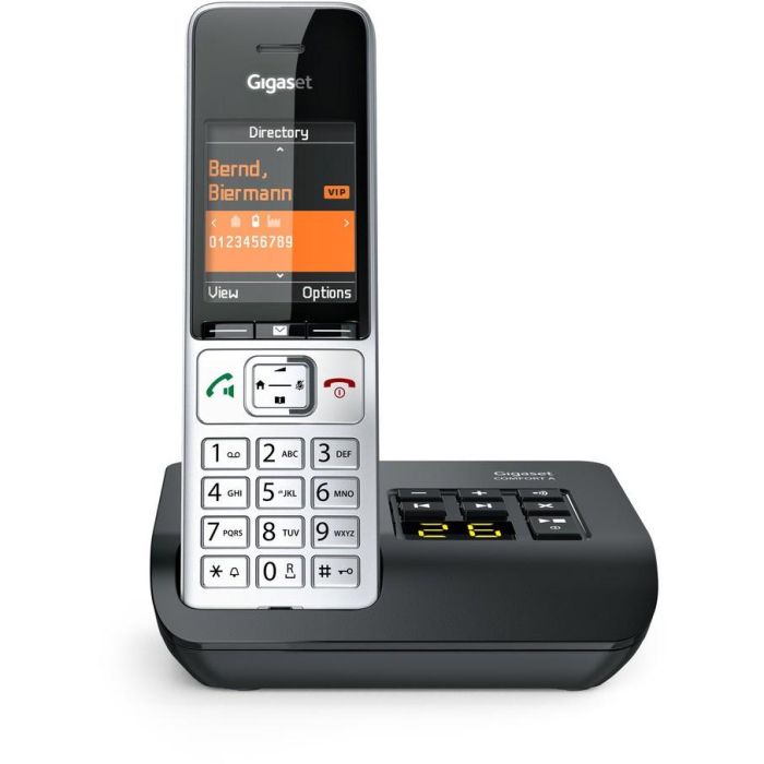 Gigaset COMFORT 500A Teléfono DECT/analógico con Contestador Automático, Pantalla a Color TFT 2.2", Manos Libres, Agenda 200 Contactos, Plata/Negro 1 Gigaset COMFORT 500A Teléfono DECT/analógico con Contestador Automático, Pantalla a Color TFT 2.2", Manos Libres, Agenda 200 Contactos, Plata/Negro 1