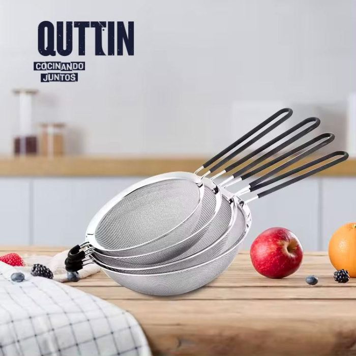 Colador de acero Quttin con mango soft 16 cm (18 Unidades) 8 Colador de acero Quttin con mango soft 16 cm (18 Unidades) 8