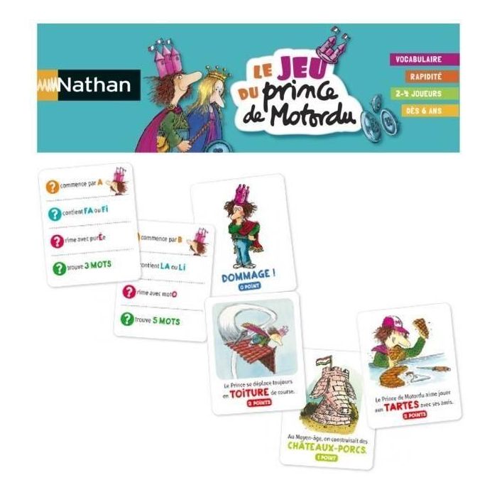 Nathan The Prince of Motordu Game - Juego de Mesa Educativo de Palabras Torcidas para Niños a partir de 6 Años 2