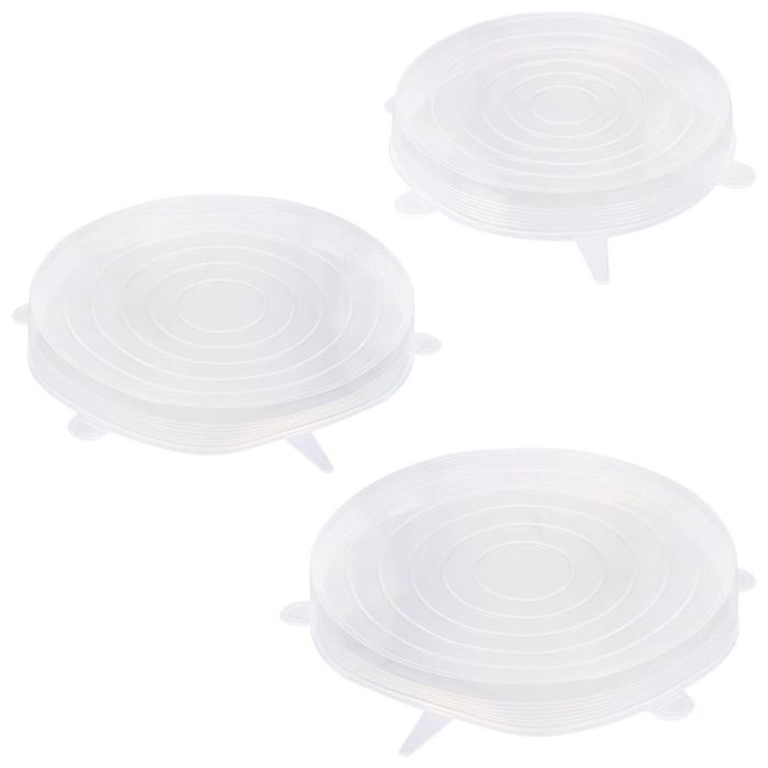 Cook Concept Juego de 3 Tapas Flexibles de Silicona Reutilizables para Recipientes de Cocina 2