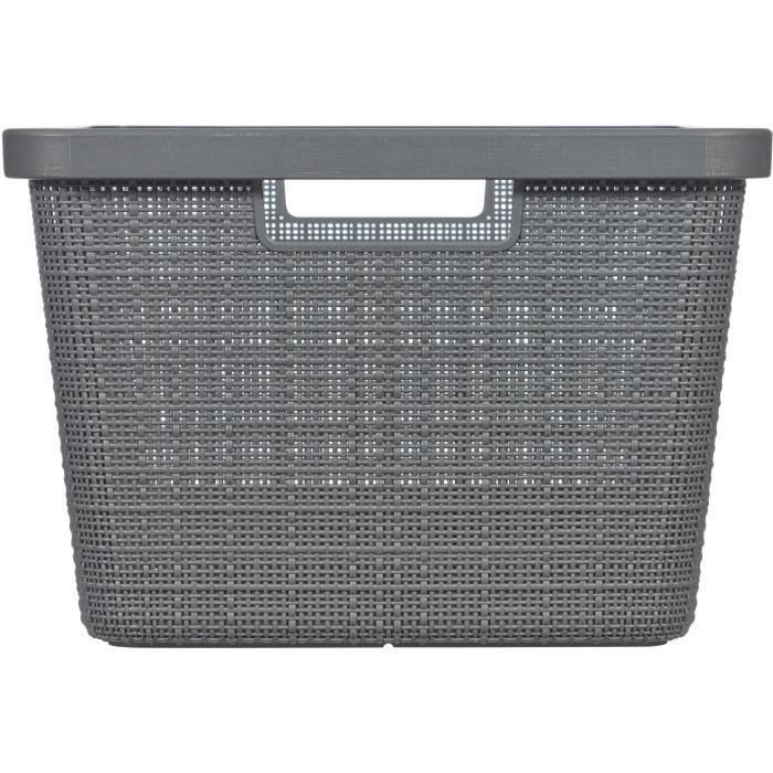 Cesta para la ropa sucia - Curver - Yute - 46 L - Gris 4 Cesta para la ropa sucia - Curver - Yute - 46 L - Gris 4