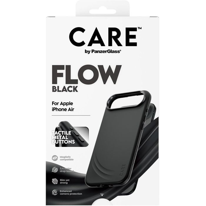 PanzerGlass CARE Feature FLOW Case Funda Negra con MagSafe para iPhone Air 2 PanzerGlass CARE Feature FLOW Case Funda Negra con MagSafe para iPhone Air 2