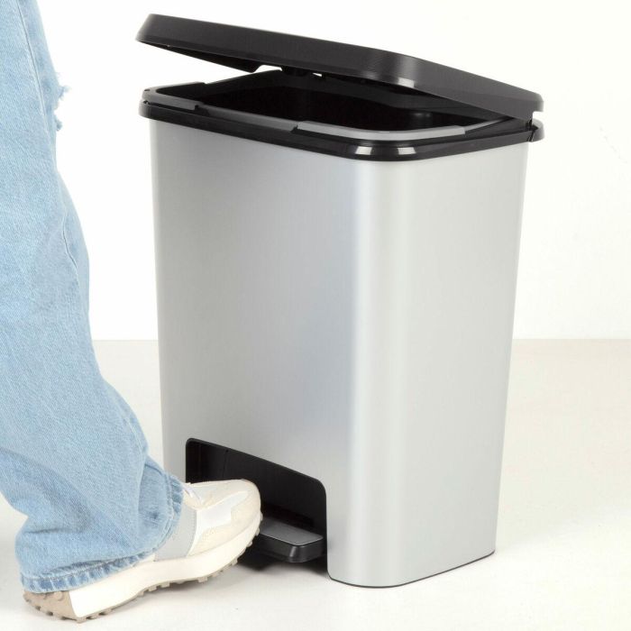 Cubo de basura Curver Gris Plástico 25 L (5 Unidades) 4 Cubo de basura Curver Gris Plástico 25 L (5 Unidades) 4