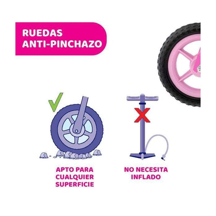 Bicicleta sin pedales bullet rosa ¡perfecta para adquirir el equilibrio! 10 pulgadas 46x56x68 cm 15 Bicicleta sin pedales bullet rosa ¡perfecta para adquirir el equilibrio! 10 pulgadas 46x56x68 cm 15