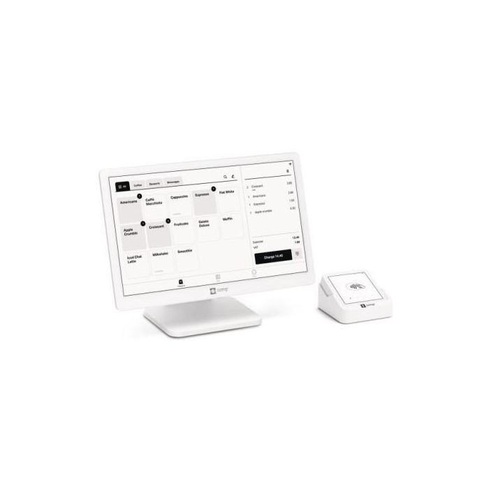 SumUp TPV POS Lite+ Solo Bundle ES - Lector de tarjetas móvil, Pantalla táctil Full HD 13", Compatible con iOS y Android, Sin suscripción - Blanco, Ref: 800607401