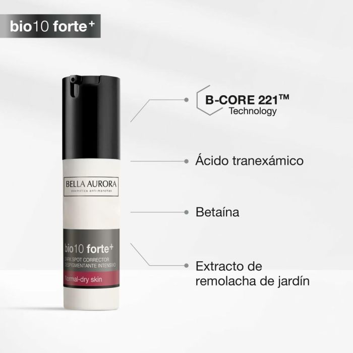 Bella Aurora BIO10 FORTE+ Serum Despigmentante 30ml Piel Normal o Seca, Tratamiento Facial Antimanchas con Hidratación Profunda 3 Bella Aurora BIO10 FORTE+ Serum Despigmentante 30ml Piel Normal o Seca, Tratamiento Facial Antimanchas con Hidratación Profunda 3