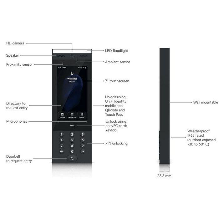 Ubiquiti Intercomunicador Terminal Interior/Exterior con Touch Pass, Apple Wallet y NFC para Gestión de Acceso 13
