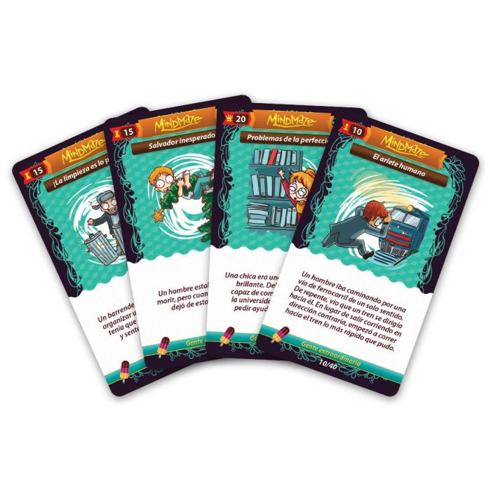 Edge Entertainment Mind Maze: Gente Extraordinaria - Juego de Cartas de Desafío Mental, Colección Mind Maze 1 Edge Entertainment Mind Maze: Gente Extraordinaria - Juego de Cartas de Desafío Mental, Colección Mind Maze 1