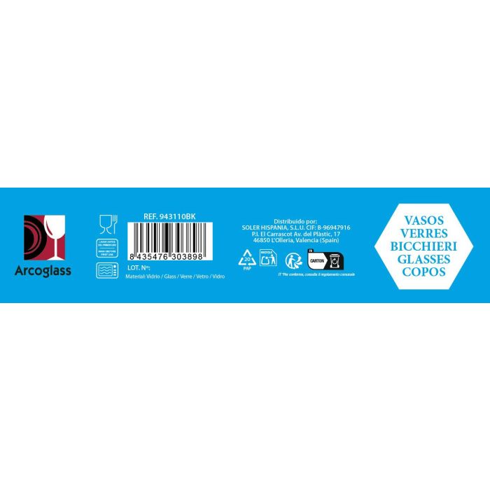 La Mediterranea Set 6 Vasos 290 cc Nela Plain 2