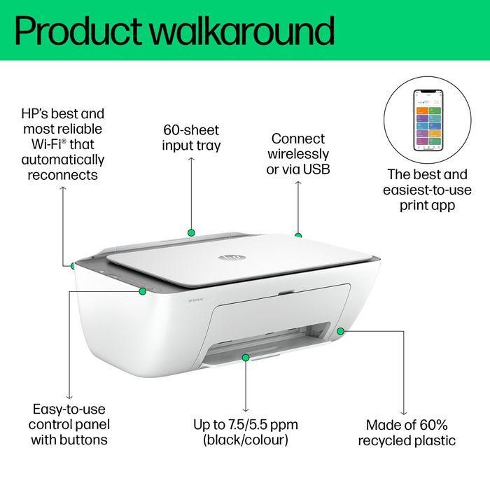 HP 2820e Impresora Multifunción DeskJet Compacta Inalámbrica para Casa - Imprime, Escanea, Copia, Compatible con HP+ 3 HP 2820e Impresora Multifunción DeskJet Compacta Inalámbrica para Casa - Imprime, Escanea, Copia, Compatible con HP+ 3