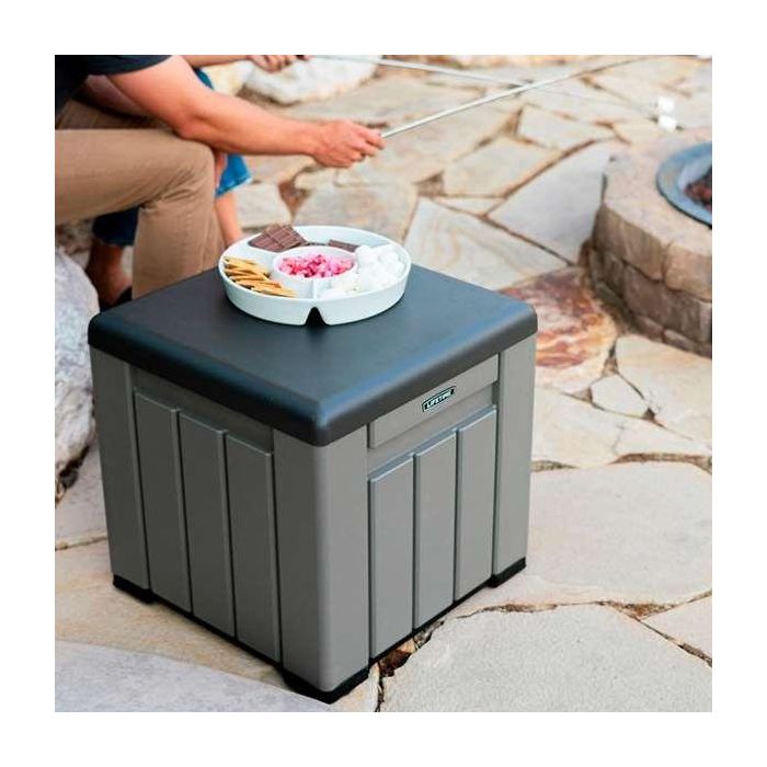 Cubo almacenamiento gris con puertas y techo abatibles lifetime 51,2x51,2x50,8 cm 6 Cubo almacenamiento gris con puertas y techo abatibles lifetime 51,2x51,2x50,8 cm 6