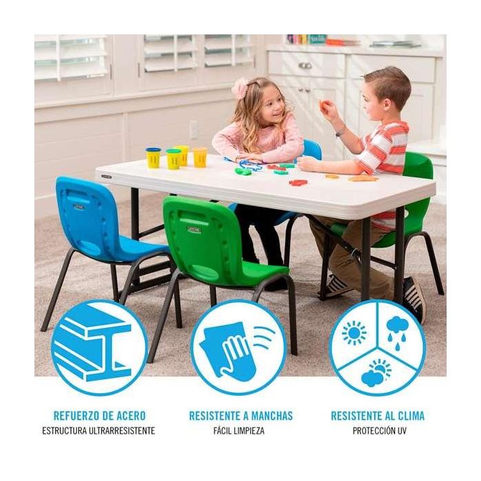 Lifetime Mesa Plegable Maletín 122x61xh61-86 cm 3