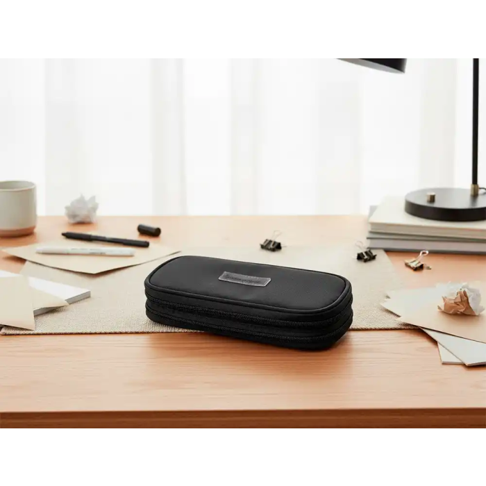 Liderpapel Estuche Portatodo Color Pop con Doble Cremallera y Compartimento Extensible Negro 230x60 mm 7