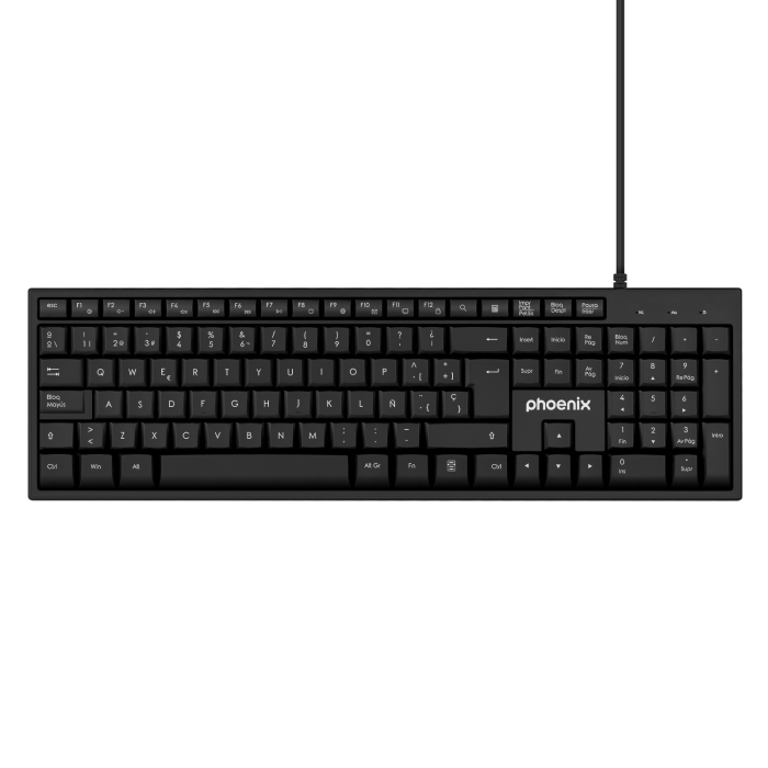 Phoenix technologies Teclado Multimedia K100 USB Negro