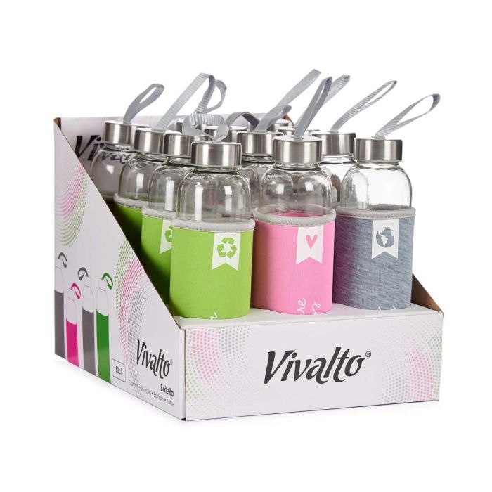 Botella Neopreno Cristal Gris Etiquet 500Ml Surtidos Vivalto 6X22CM (24 Unidades) 2 Botella Neopreno Cristal Gris Etiquet 500Ml Surtidos Vivalto 6X22CM (24 Unidades) 2
