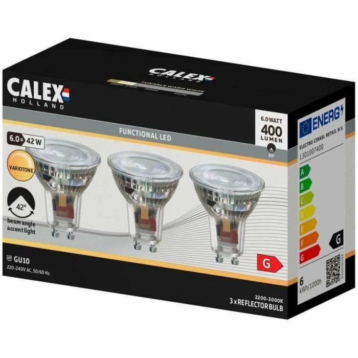 Bombilla reflectora LED - CALEX - GU10 - 6 W - 400 lm - 3000 K - Intensidad variable - Cromo 3