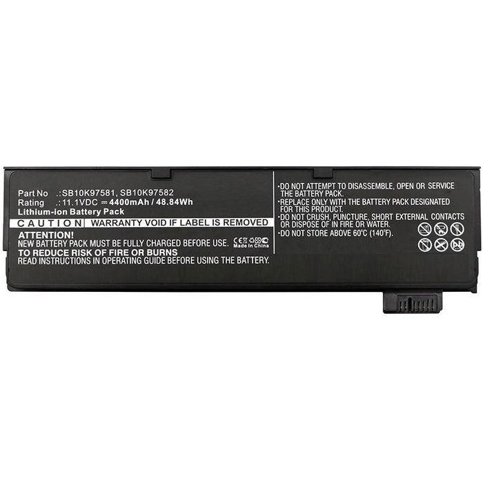 CoreParts Batería Portátil 61+ para Lenovo ThinkPad P51S T470 T570, Li-Pol 11.1V 4.4Ah 49Wh, Recambio de Calidad