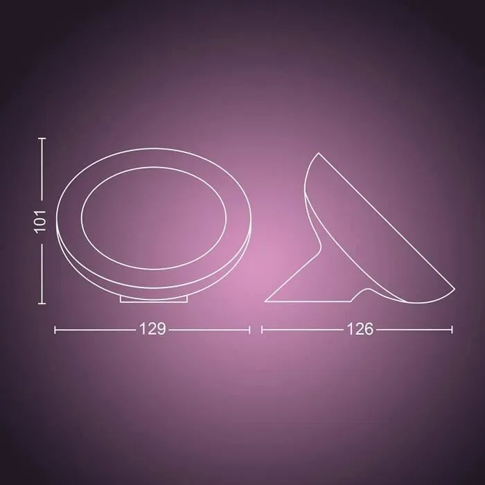 Philips Hue PHI8718699770983 Bloom Lámpara 4ta Generación White & Color Ambiance Bluetooth Compatible con Alexa Google HomeKit 5