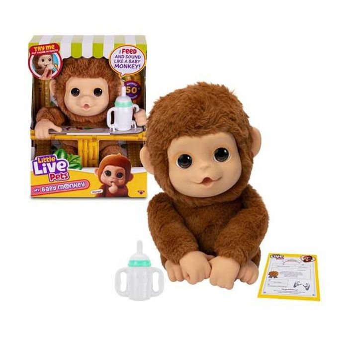 Mascota my baby monkey little live pets superinteractivo con más de 40 sonidos y reacciones ¡le encanta columpiarse! 4