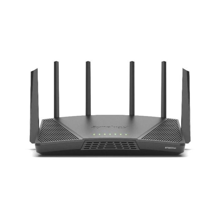 Synology RT6600ax Router WiFi 6 Tri-Banda AC6600 de Doble Banda 4800 Mbps + 1200 Mbps + 600 Mbps 1xWAN 3xGbE 1x2.5GbE USB 3.2
