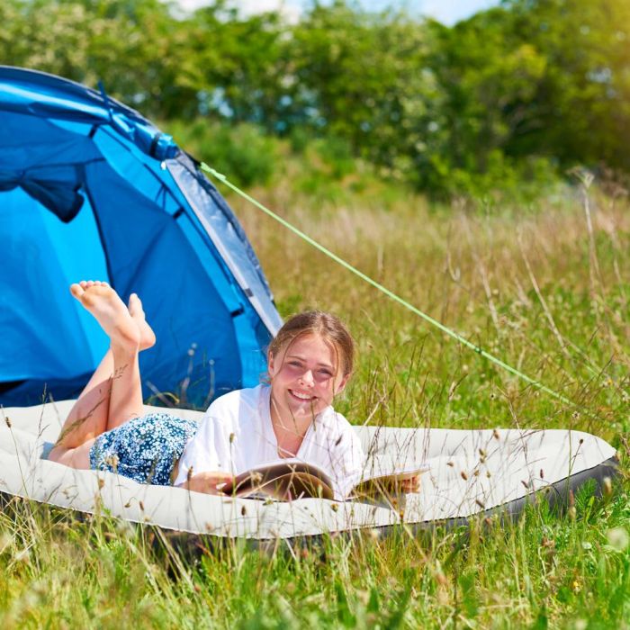 Outfit Cama de Aire Doble 191x137x22 cm Inflable para Exterior e Interior, Colchón Cómodo 3