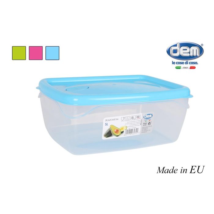 Fiambrera hermética para microondas 5L rect. - Dem (8 Unidades) Fiambrera hermética para microondas 5L rect. - Dem (8 Unidades)
