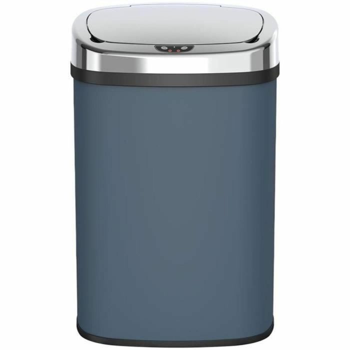 Kitchen Move Cubo de Basura Automático MAJESTIC para Cocina 58 L Acero Inoxidable Gris Mate con Reborde
